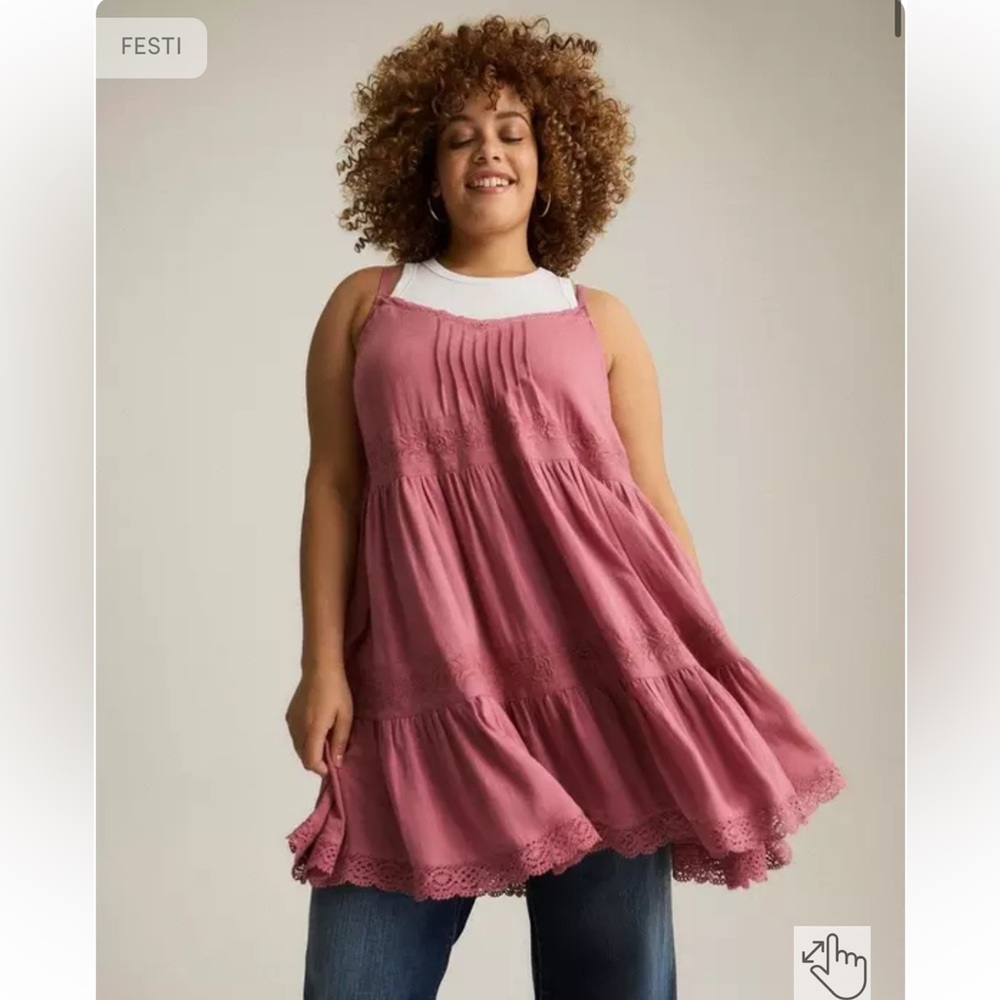 Torrid Festi NWT 2X mini dress mesa rose - Picture 9 of 12